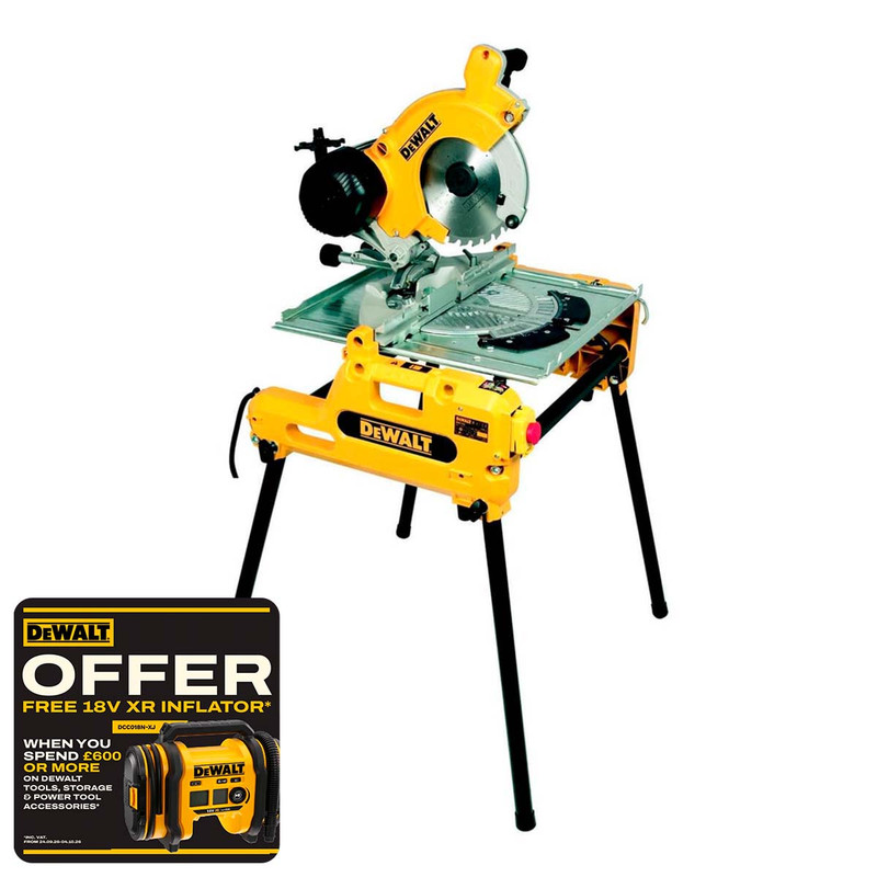 DeWalt DW743N-GB 250mm Flip Over Table Combination Saw 2000W 240V