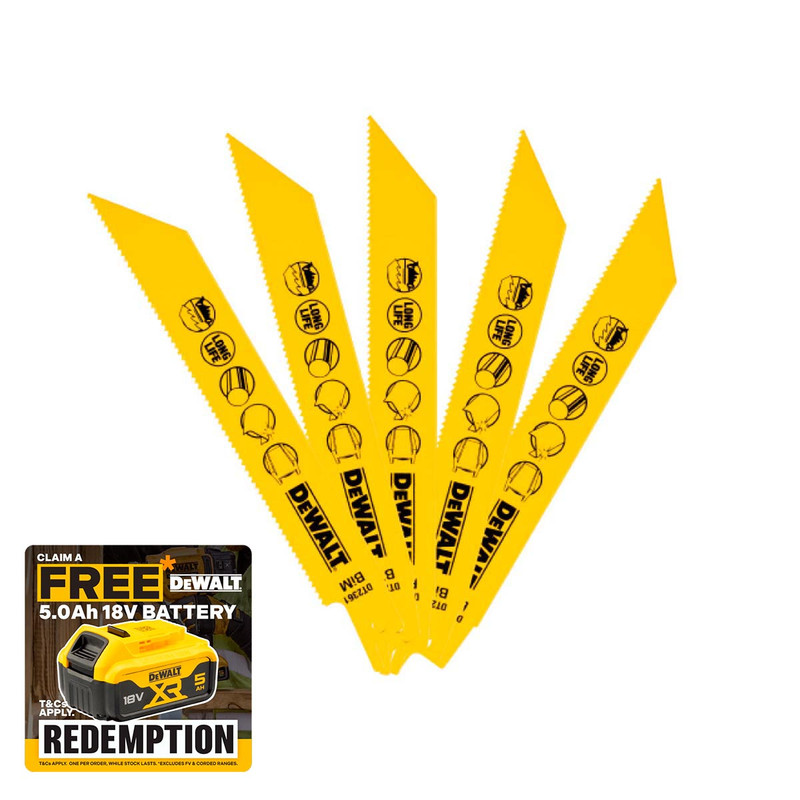 DeWalt DT2361-QZ Bi-Metal Recip Blade 152mm