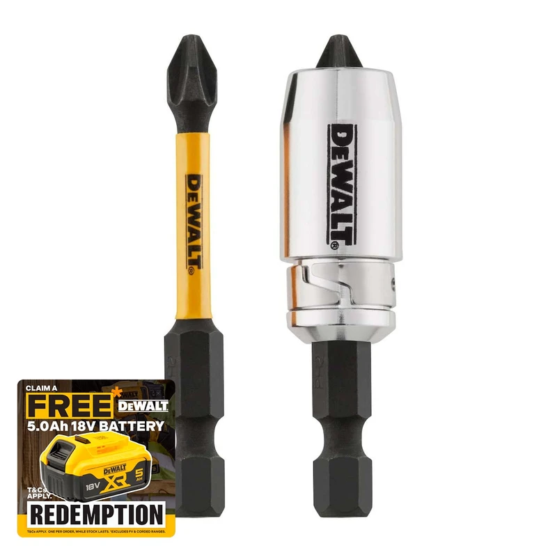 DeWalt DT70536T Impact Torsion 2 x PH2 50mm & Magnetic Screwlock Sleeve