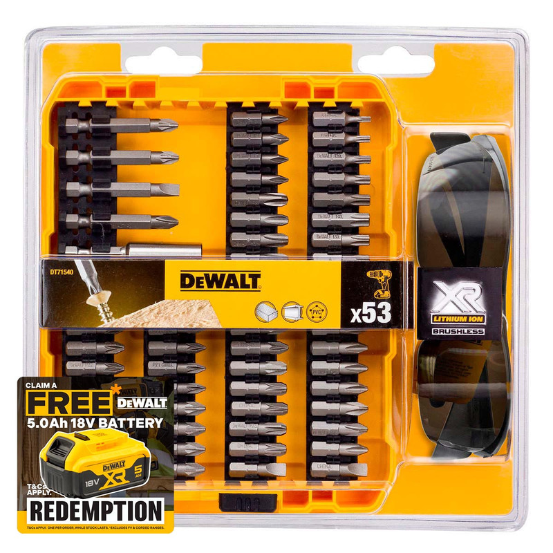 Dewalt DT71540 High Performance Brushless Screwdriving Bit Set 53 Piece | Toolden