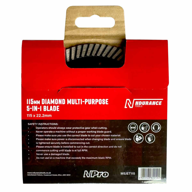 N-Durance M5JET115 Diamond Multi Purpose 5 in 1 Blade