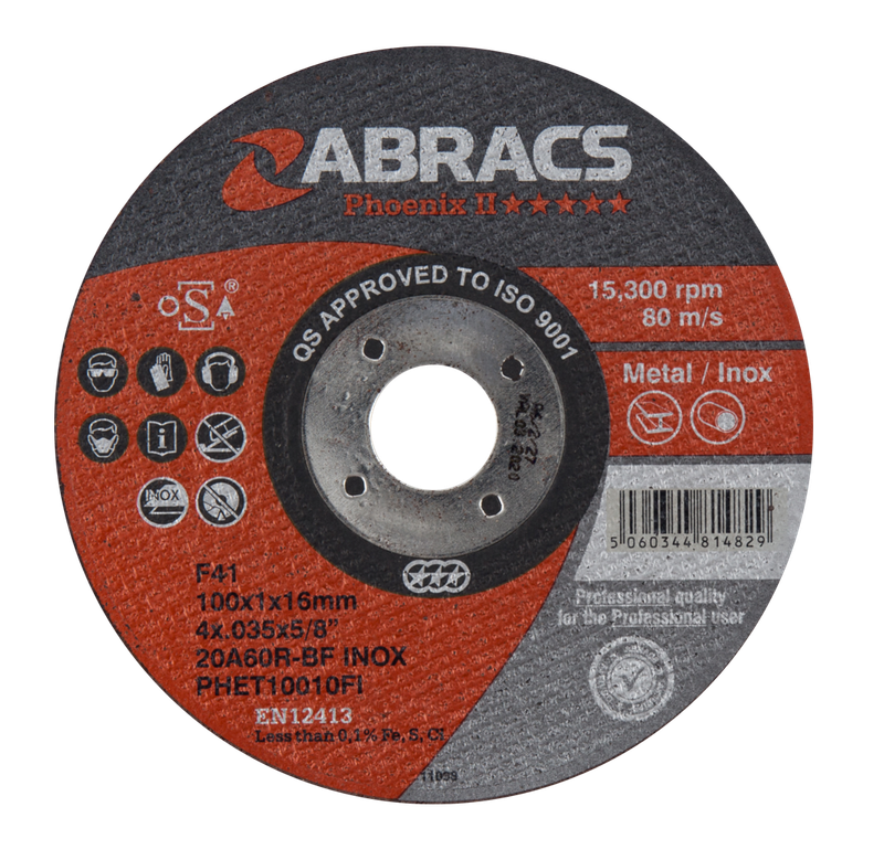 Abracs Phoenix II Extra Thin Cutting Discs 100mm
