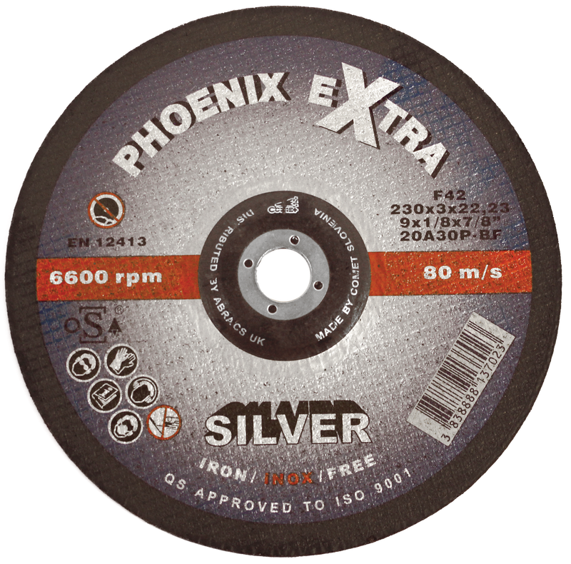 Abracs Phoenix Silver Cutting Disc 100mm x 3mm x 16mm
