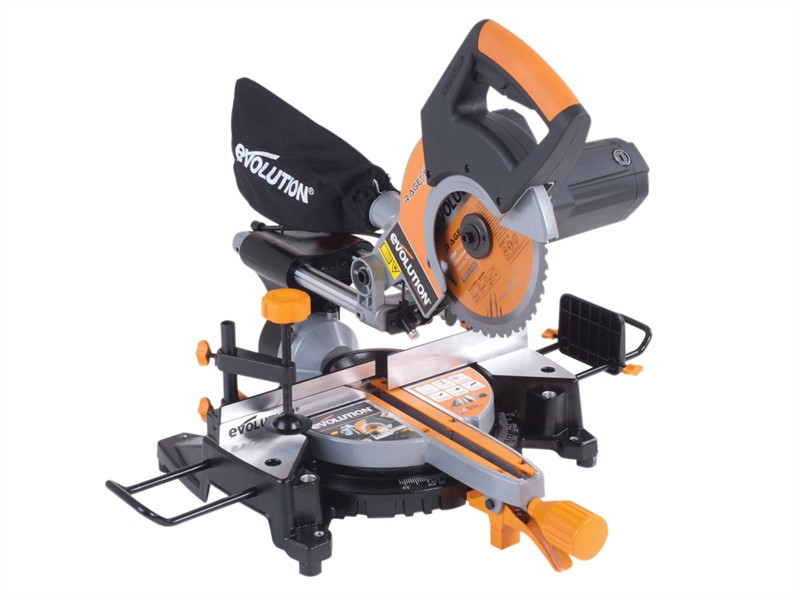 Evolution RAGE3-S+ 210mm Multi-Purpose Sliding Saw Pro Pack 1500W 240V