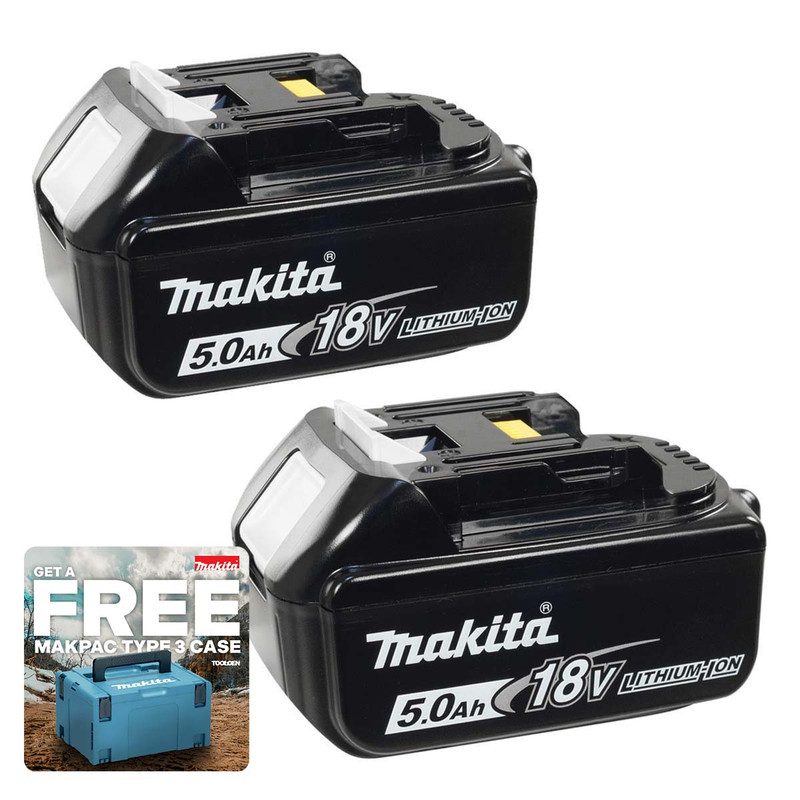 Makita BL1850 18V 5.0Ah LXT Lithium-Ion Battery (Twin Pack)