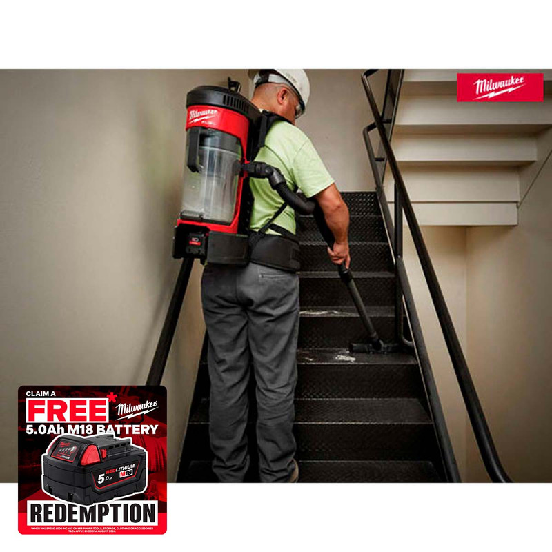Milwaukee M18 FBPV-0 FUEL™ Backpack Vacuum 18V Bare Unit (MILM18FBPV0)| Toolden