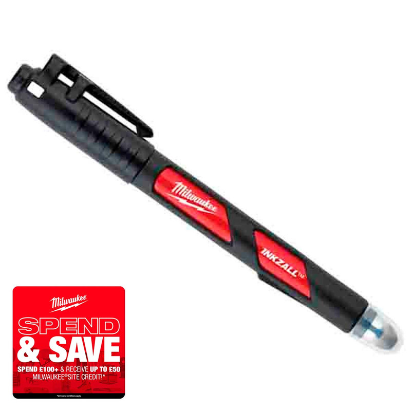 Milwaukee 48223101 INKZALL Fine Point Marker with Stylus (Black) | Toolden