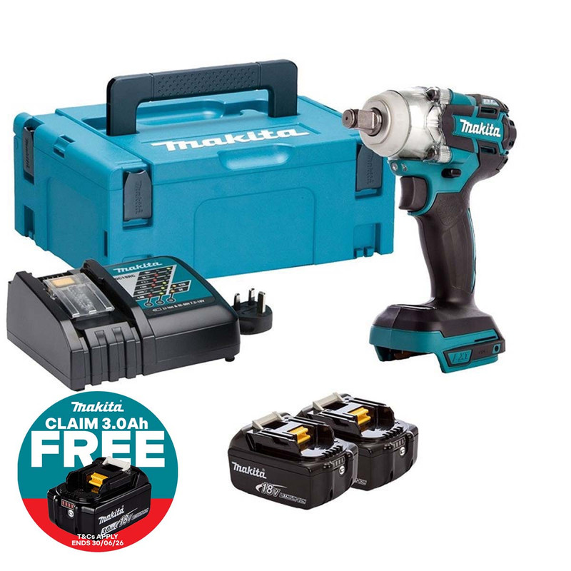 Makita DTW285RTJ 18V LXT Brushless Impact Wrench Kit