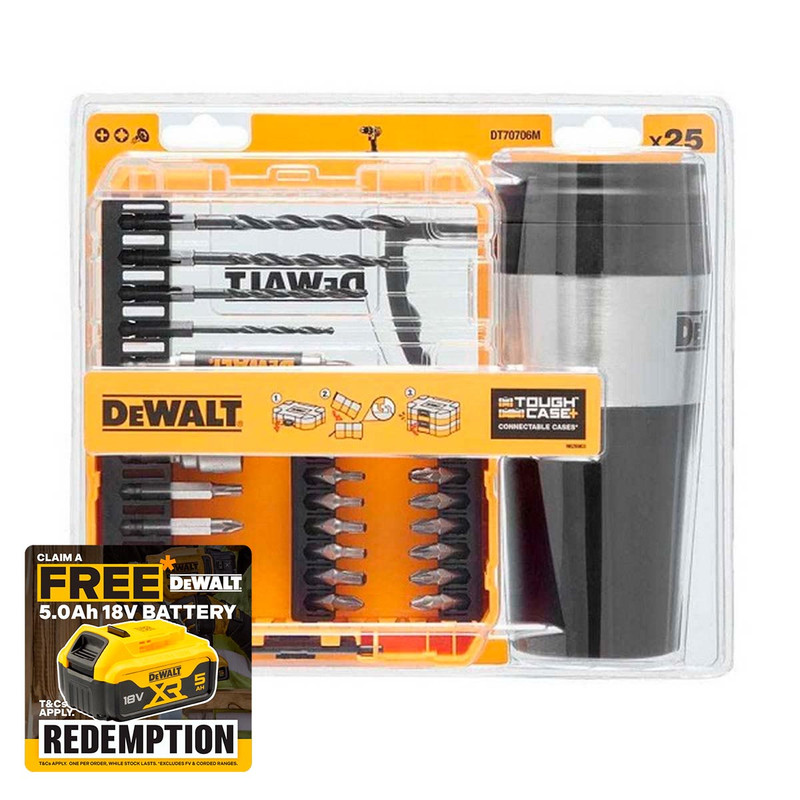 DEWALT DT70706M-QZ Drill Driver Bit 25pc Set And Mug
