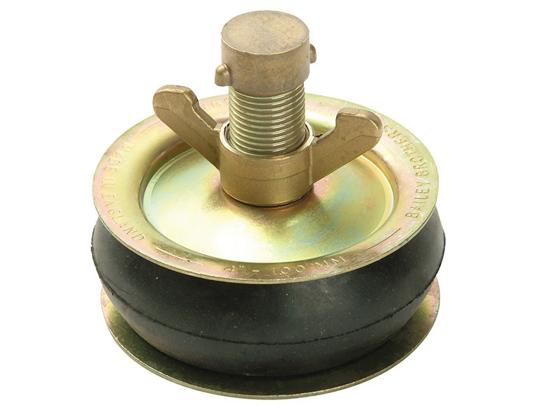 Bailey BAI2416 2416 Drain Test Plug 100mm (4in) - Brass Cap | Toolden