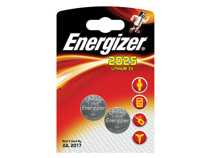 Energizer® ENG2025B2 CR2025 Coin Lithium Battery Pack of 2 | Toolden