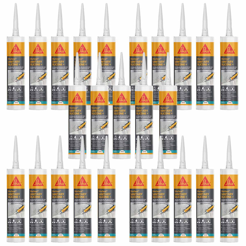 SikaSeal® Sanitary Silicone+ White 295ml (25 Pack)