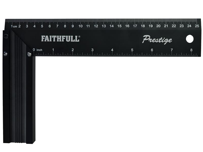 Faithfull FAICS10CNC Prestige Try Square Black Aluminium 250mm | Toolden