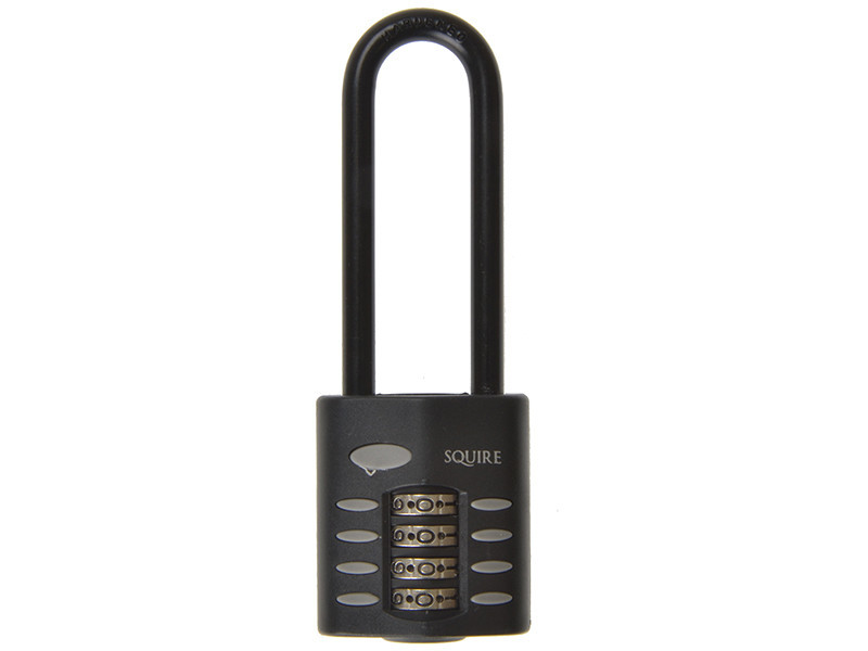 Henry Squire HSQCP4025 CP40/2.5 Combination Padlock 4-Wheel 40mm Extra Long Shackle 63mm | Toolden
