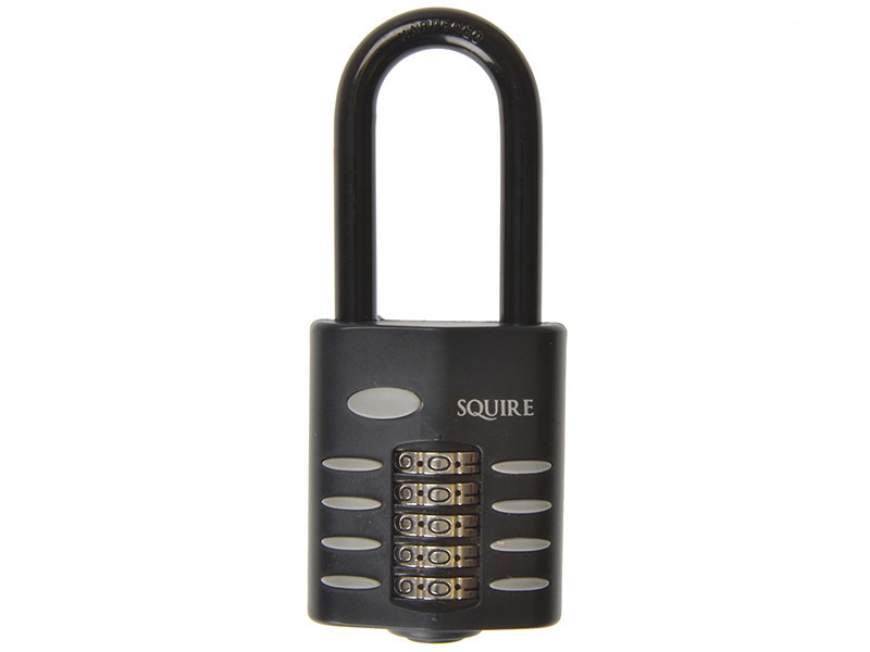 Henry Squire HSQCP6025 CP60/2.5 Combination Padlock 5-Wheel 60mm Extra Long Shackle 63mm | Toolden