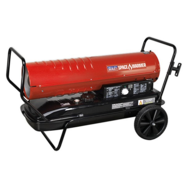 Sealey AB1258 Space Warmer Paraffin/Kerosene/Diesel Heater 125,000Btu/hr with Wheels