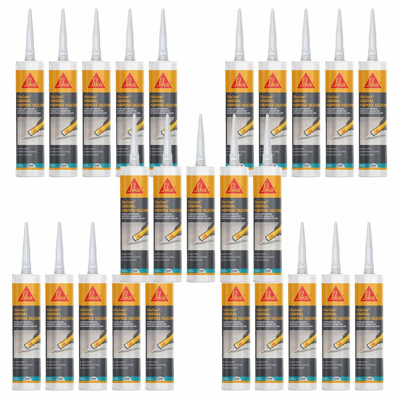 Sika® SikaSeal® General Purpose Silicone Clear 280ml - 25 Pack