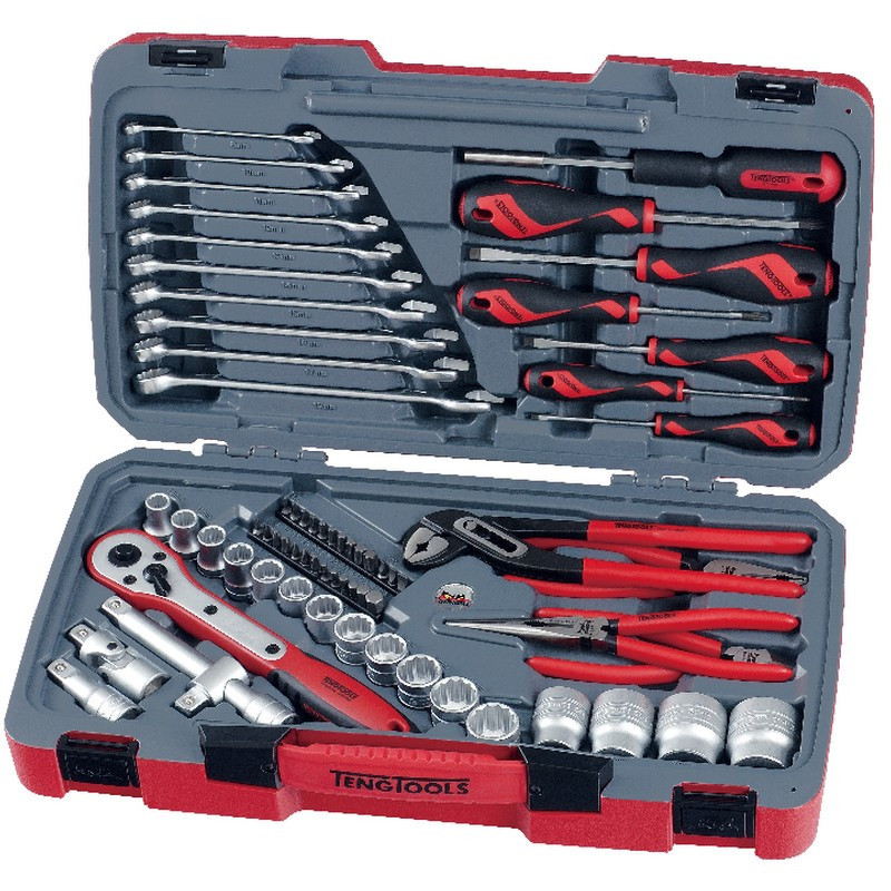 Teng Tools T1268 68 Pieces 1/2 inch Drive Socket Set