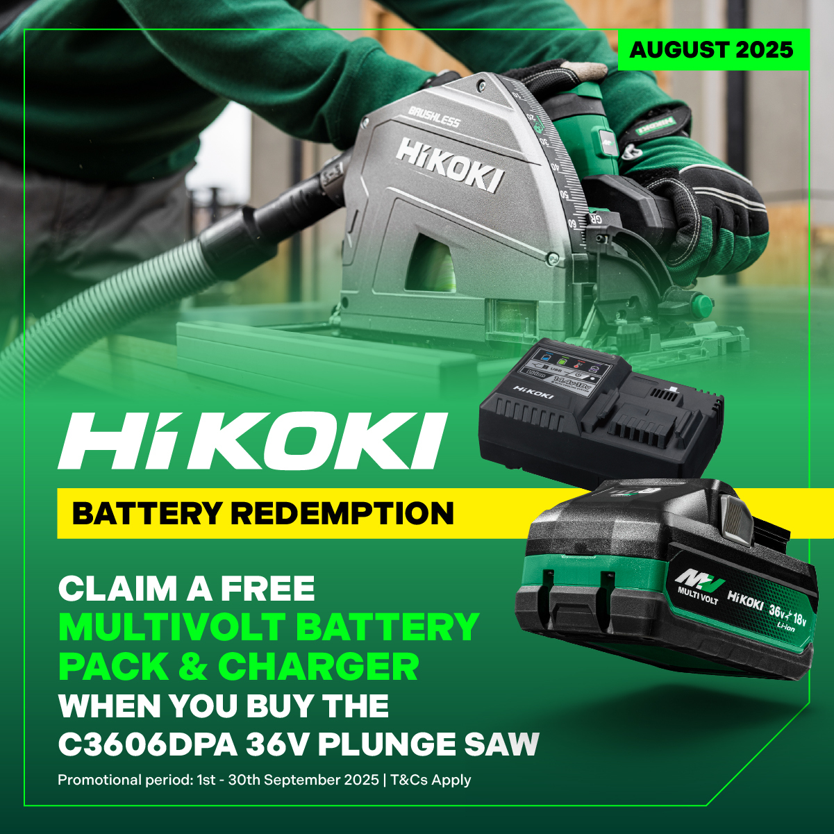 HiKOKI 36V Battery & Charger Redemption