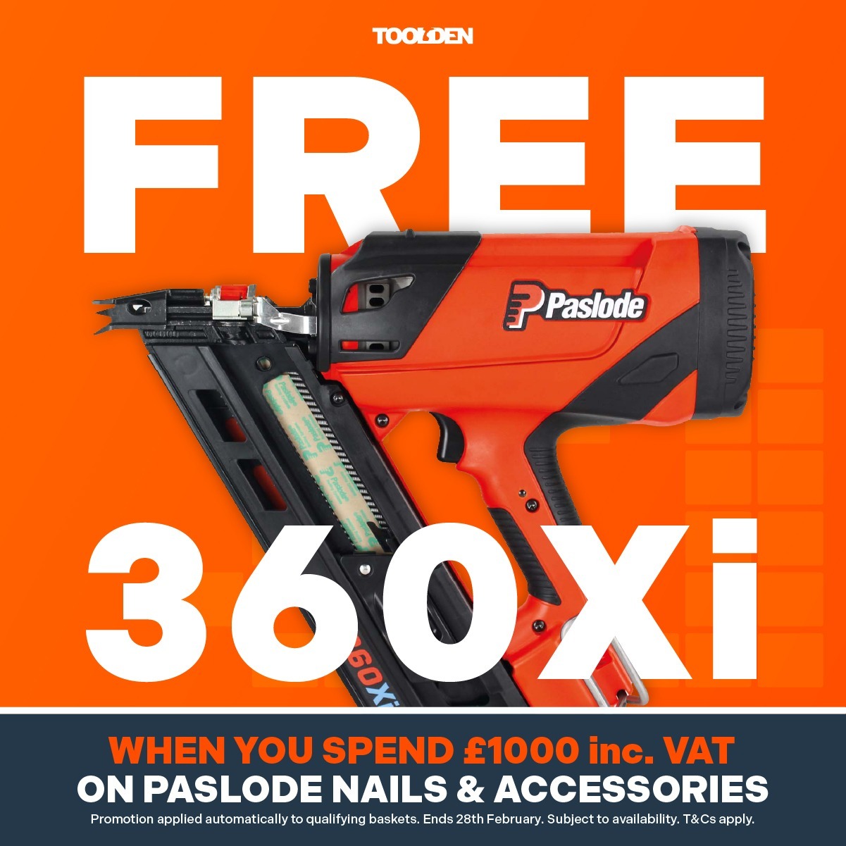 FREE IM360Xi with £1000 Spend on Paslode Nails