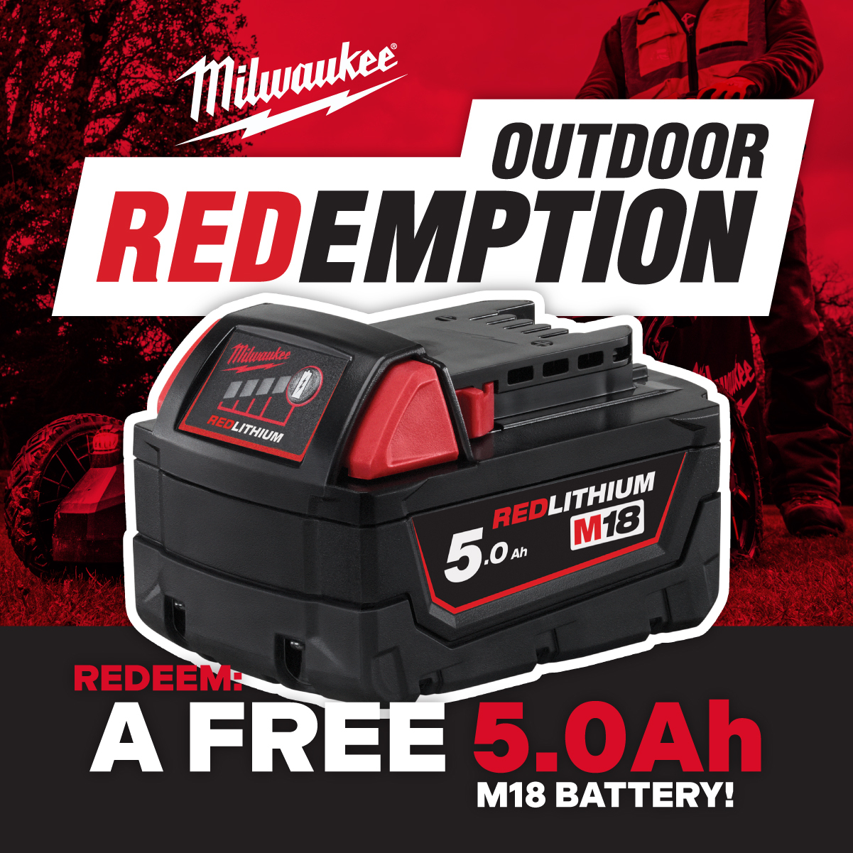Redeem 1x M18 5.0Ah Battery