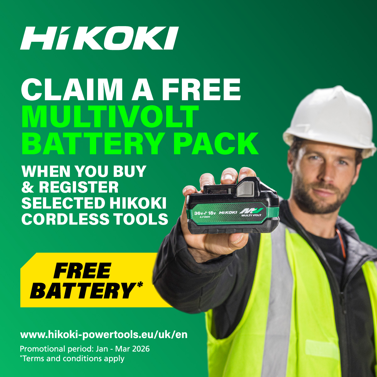 HiKOKI MultiVolt Battery Redemption 2026