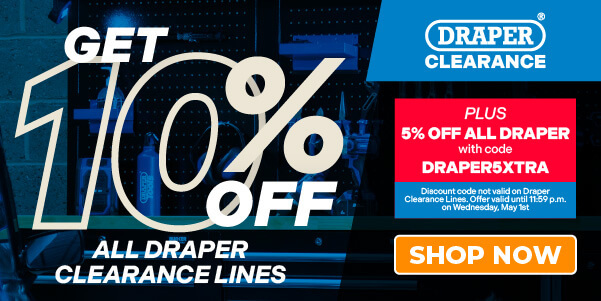 get 10% off all draper clearance items