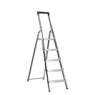 Sealey ASL5 Aluminium Step Ladder 5 Tread EN 131 Toolden sealey-asl5-aluminium-step-ladder-5-tread-en-131-toolden
