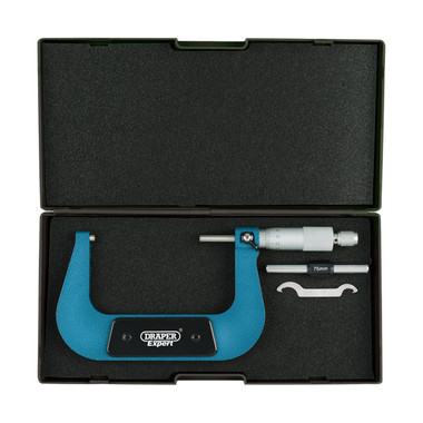 Micromètre Externe Draper 0-100mm - 4 Pièces (0-25, 25-50, 50-75, 75-100mm) - Cadres Émaillés