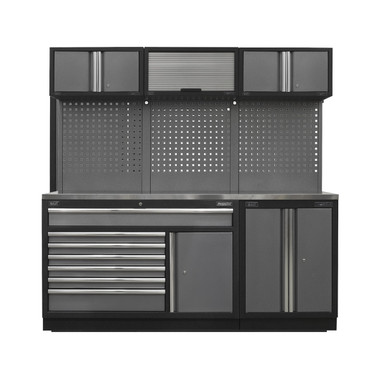 Sealey APMSSTACK11SS 2.04m Storage System Stainless Steel Worktop | Toolden
