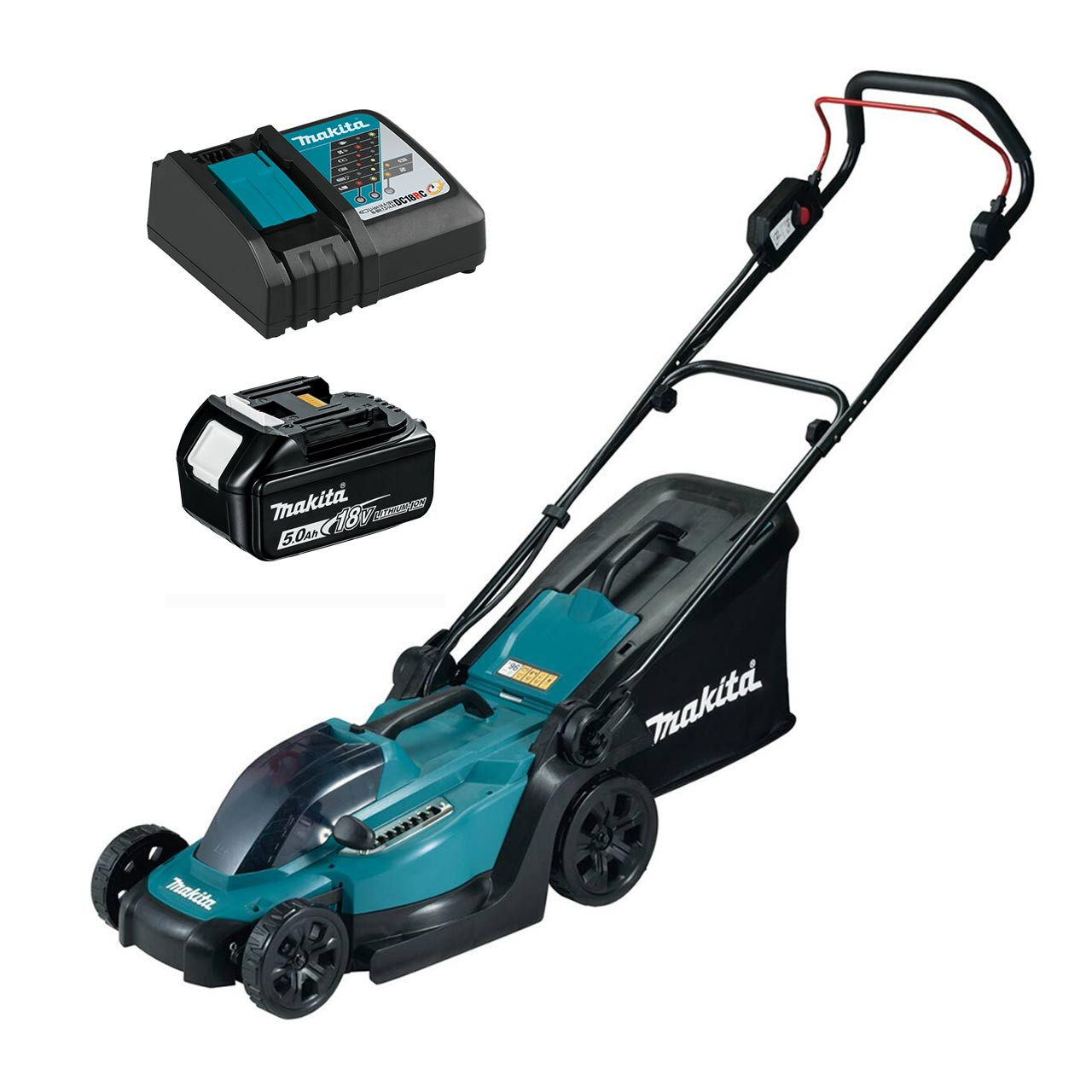 Image of Makita DLM330RT 18V LXT 330mm Lawnmower with 1x 5.0Ah Battery