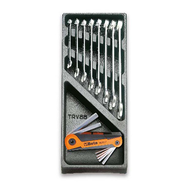 Beta T22 Imperial Combination Spanner & Hex Key Set in Thermoformed ...