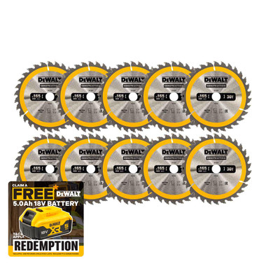DeWalt DT1935-QZ Lame Scie Portative 30WZ 165/20mm - Coupe Précise Et Durable