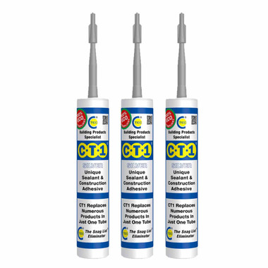 CT1 Sealant & Construction Adhesive Silver 290ml (3 Pack) | Toolden