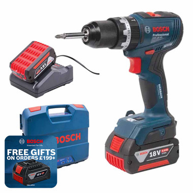 Bosch XMS25COMBIB 18V Combi Drill With 2 x 5.0Ah Li-ion Batteries ...