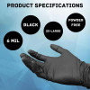 GLNMPFB6-2XL Black Barrier Nitrile EXAM Powder Free 2XL; 100 box - Finger Textured Fentanyl Approved