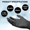 GLNMPFB-S Black Barrier Nitrile EXAM Powder Free SMALL; 100 box - Fully Textured Fentanyl Approved