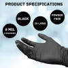 GLNMPFB-2XL Black Barrier Nitrile EXAM Powder Free 2XL; 100 box - Fully Textured Fetanyl Approved