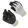 GLCR3-2XL LEVEL 3 Cut Resistant 13g Grey Knit Black Nitrile Dipped Glove-2XL 10 Dz pair MSTR