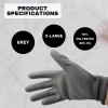 GLPUDP-XL Polyurethane Dipped Gloves over Grey Polyester 13g-XL 20 Dz pair MSTR