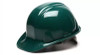 HH4PRG Green HDPE Hard Hat ANSI Type 1 Class E. 4 Point Ratchet Headband. 16 MSTR. 