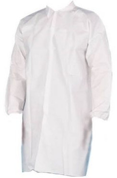 LCPPW-2XL WHITE 30G PP Lab Coat with 4 Snaps Elastic wrists -2XL 25 Master Case