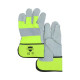 GLLW212DHV-MN HI-VIS Leather Palm w Reflective Tape - - LARGE 1 dozen pair  10 Dz pair MSTR