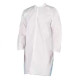 LCMPW-L WHITE 50g Microporous Lab Coat 4 Snaps Elastic Wrists-L 25 Master Case