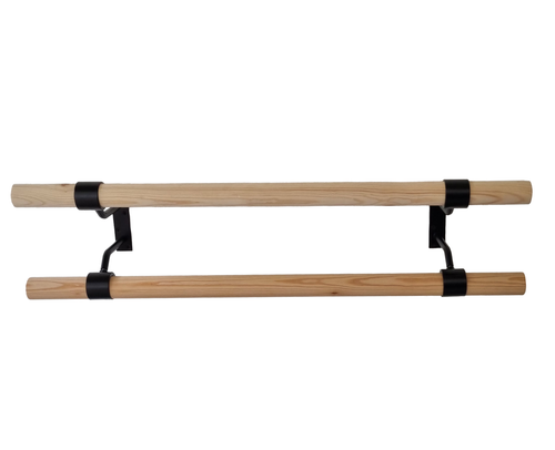 Black Ballet Waistrail Brackets - 1.5m Oak Barres 