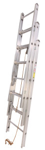 Solid Beam Aluminum 3-Section Ladders