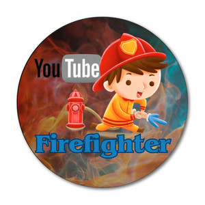You Tube Firefighter Funny Sticker