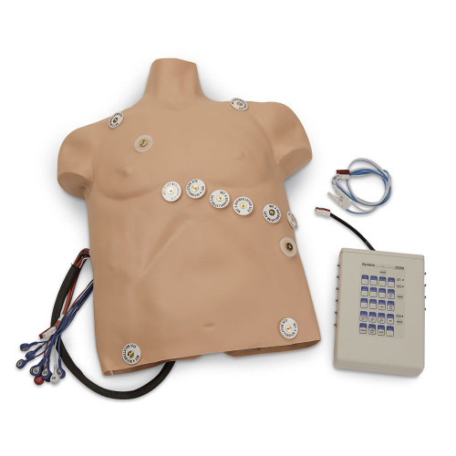 Simulaids® ZOLL® 12-Lead Arrhythmia Simulator with Manikin Overlay - Medium Skin