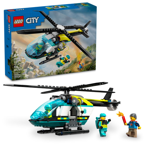 LEGO® Emergency Rescue Helicopter Box and Set