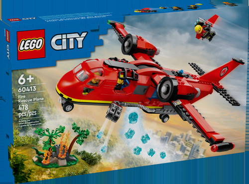 LEGO® City Fire Rescue Plane Building Toy Set 60413 Box